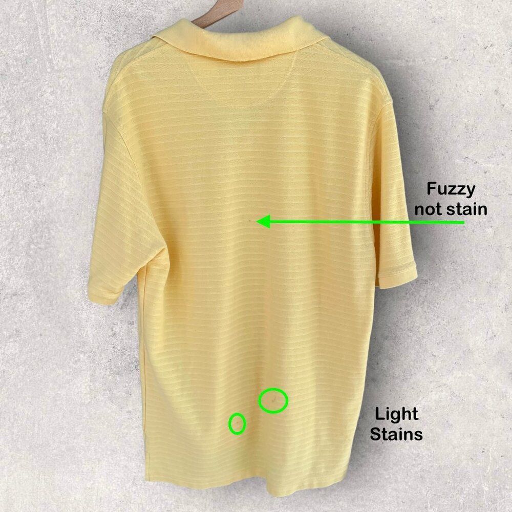 Consensus Sportswear Mens Yellow 3 Button Collared Short Sleeve Polo Size XL - Picture 6 of 8
